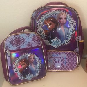 Back to Schoo!! Frozen II Backpack & lunch kit set
